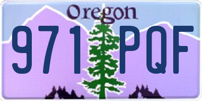 OR license plate 971PQF