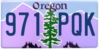 OR license plate 971PQK