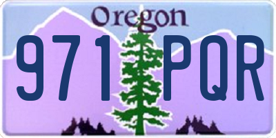 OR license plate 971PQR