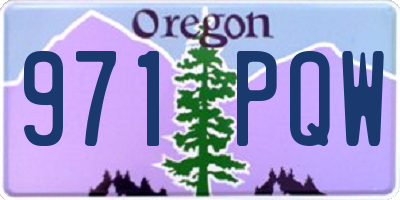 OR license plate 971PQW