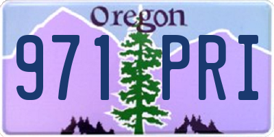 OR license plate 971PRI