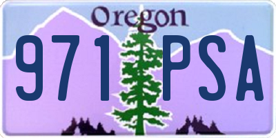OR license plate 971PSA