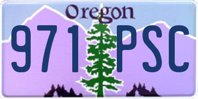 OR license plate 971PSC