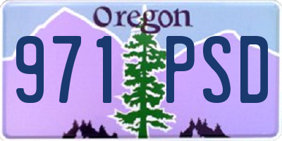 OR license plate 971PSD