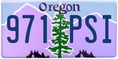 OR license plate 971PSI