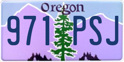 OR license plate 971PSJ