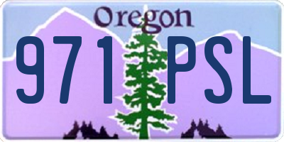 OR license plate 971PSL