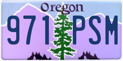OR license plate 971PSM