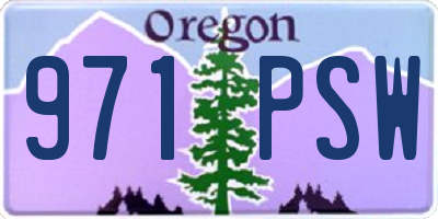 OR license plate 971PSW