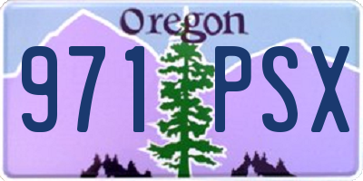 OR license plate 971PSX