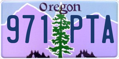 OR license plate 971PTA