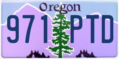OR license plate 971PTD