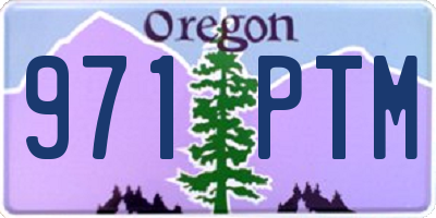 OR license plate 971PTM