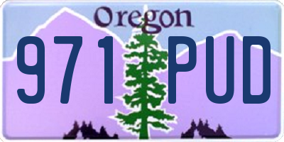 OR license plate 971PUD