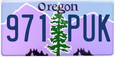 OR license plate 971PUK