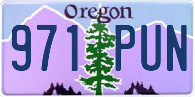 OR license plate 971PUN