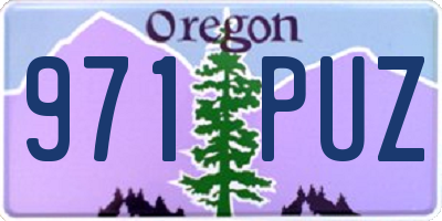 OR license plate 971PUZ