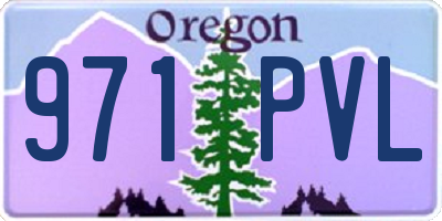 OR license plate 971PVL