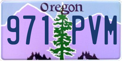 OR license plate 971PVM