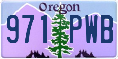 OR license plate 971PWB