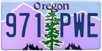 OR license plate 971PWE