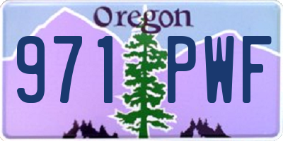 OR license plate 971PWF