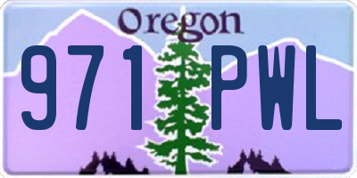 OR license plate 971PWL