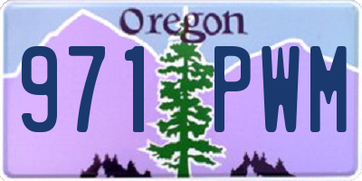 OR license plate 971PWM