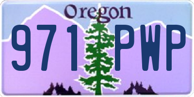 OR license plate 971PWP