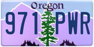OR license plate 971PWR