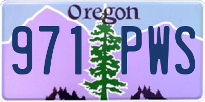 OR license plate 971PWS