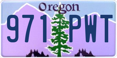 OR license plate 971PWT