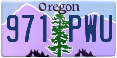 OR license plate 971PWU