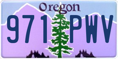 OR license plate 971PWV