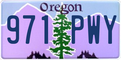 OR license plate 971PWY