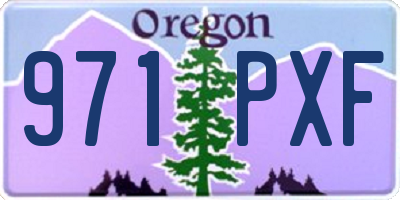 OR license plate 971PXF