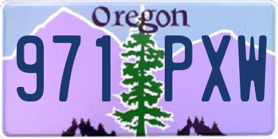 OR license plate 971PXW