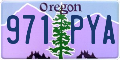 OR license plate 971PYA