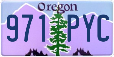OR license plate 971PYC