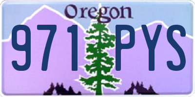 OR license plate 971PYS