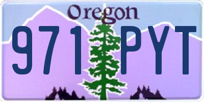 OR license plate 971PYT