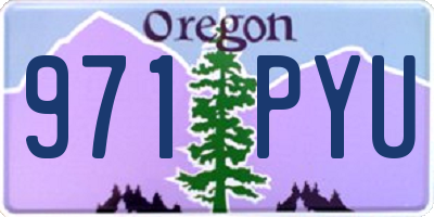 OR license plate 971PYU