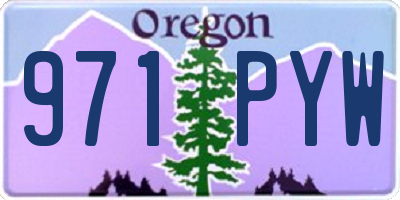 OR license plate 971PYW