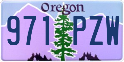 OR license plate 971PZW