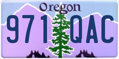 OR license plate 971QAC