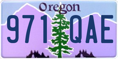 OR license plate 971QAE