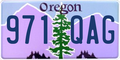 OR license plate 971QAG