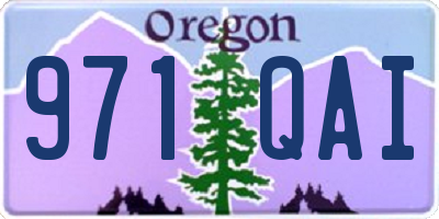 OR license plate 971QAI