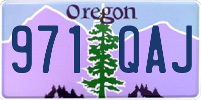 OR license plate 971QAJ