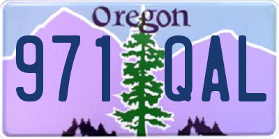 OR license plate 971QAL